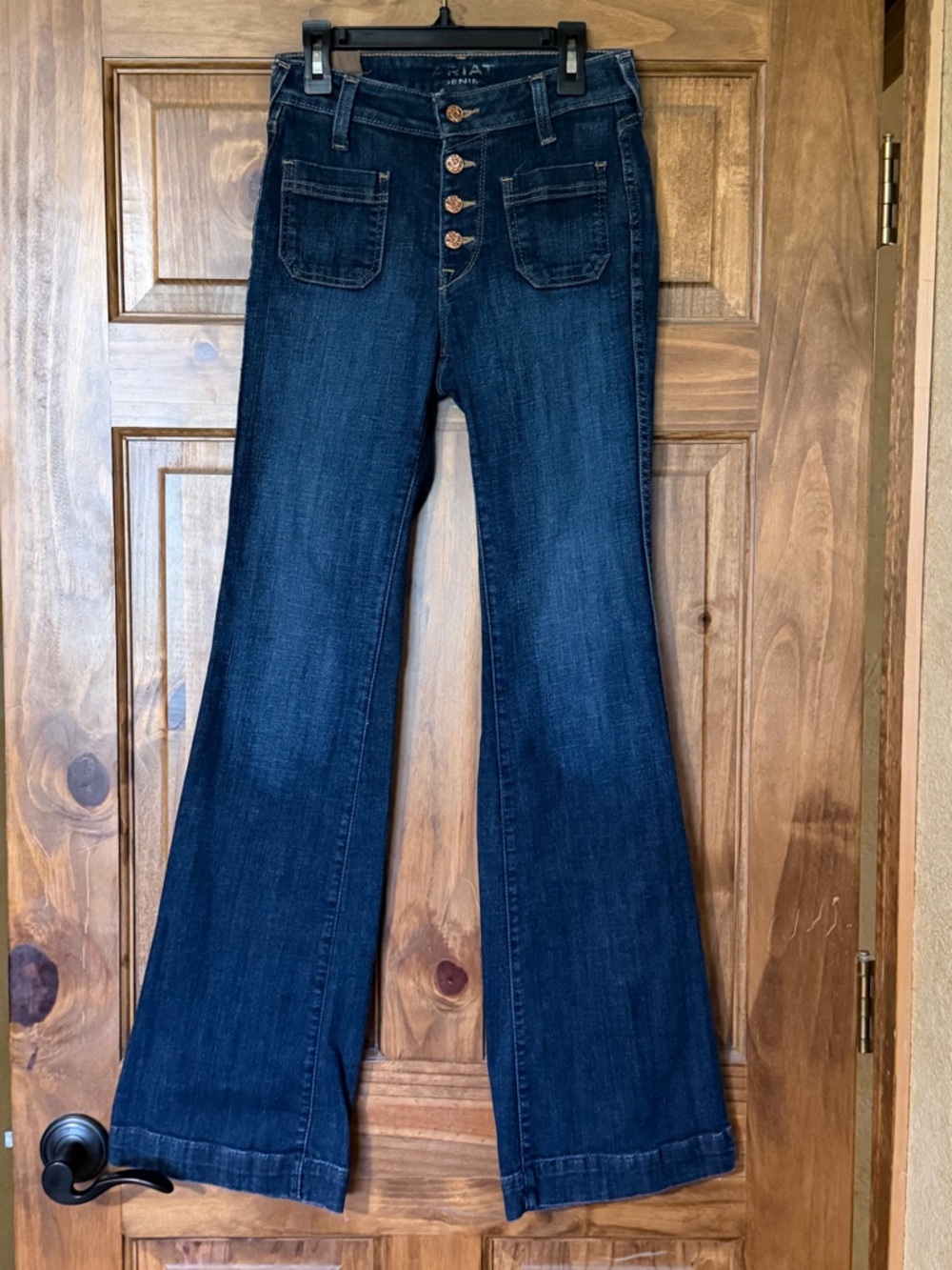 Ariat - 25R - Slim Trouser - High-Rise Flare Jeans with Button Fly